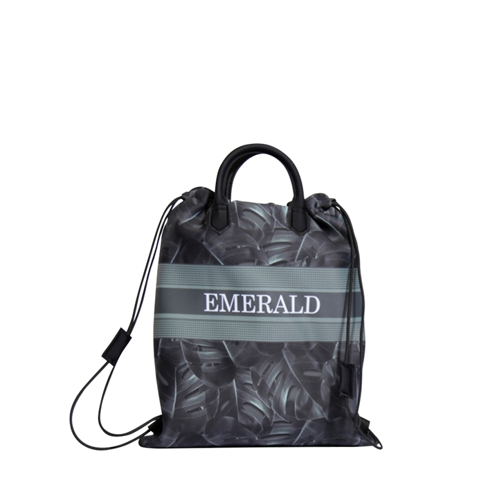 Luxury drawstring bags - emerald